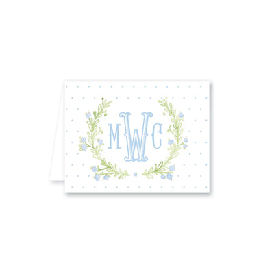 Weezie B. Designs | Sweet Watercolor Wreath Folded Note Card