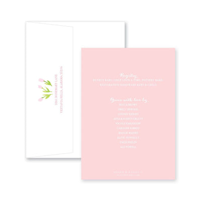 Weezie B. Designs | Garden of Tulips Baby Shower Invitation