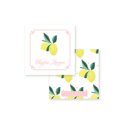 Lemon Polka Dot Calling Card
