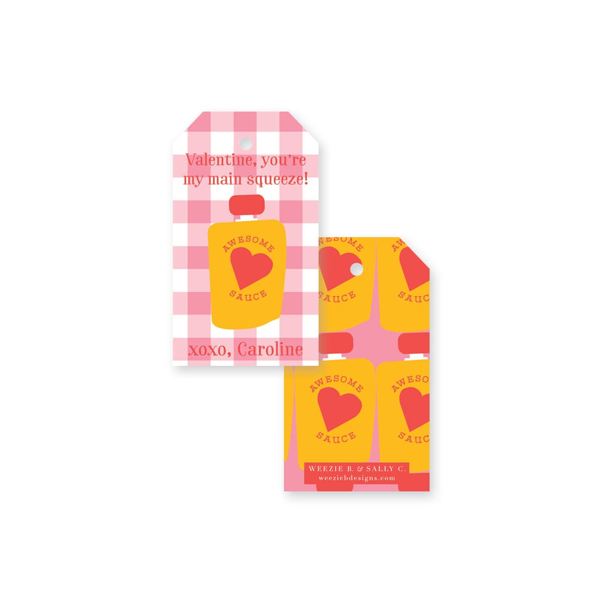Weezie B. Designs | Main Squeeze Valentine's Gift Tag