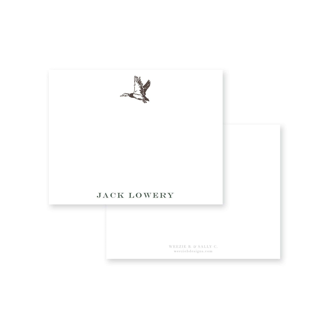 Flying Mallard Flat Note Card