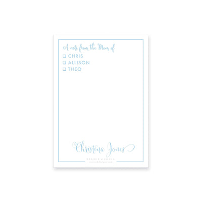 A Note From Mom In Curly Notepad