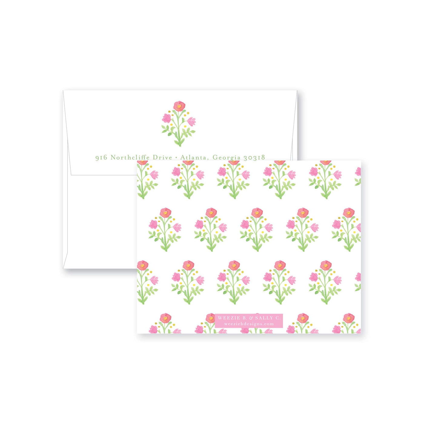 Prim Posey Folded Notecard