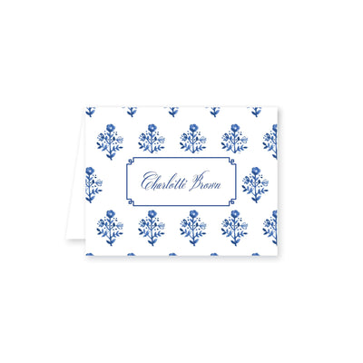 Delft Flowers Folded Note Card