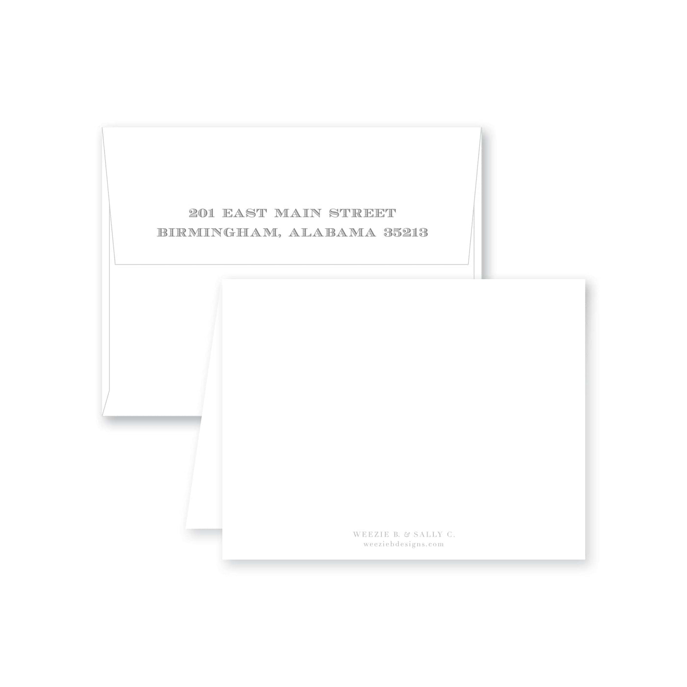 Simple Border Folded Note Card