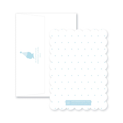 Weezie B. Designs | Silhouette in a Party Hat First Birthday Invitation