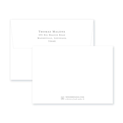 Double Border Flat Note Card