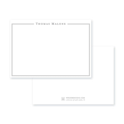 Double Border Flat Note Card