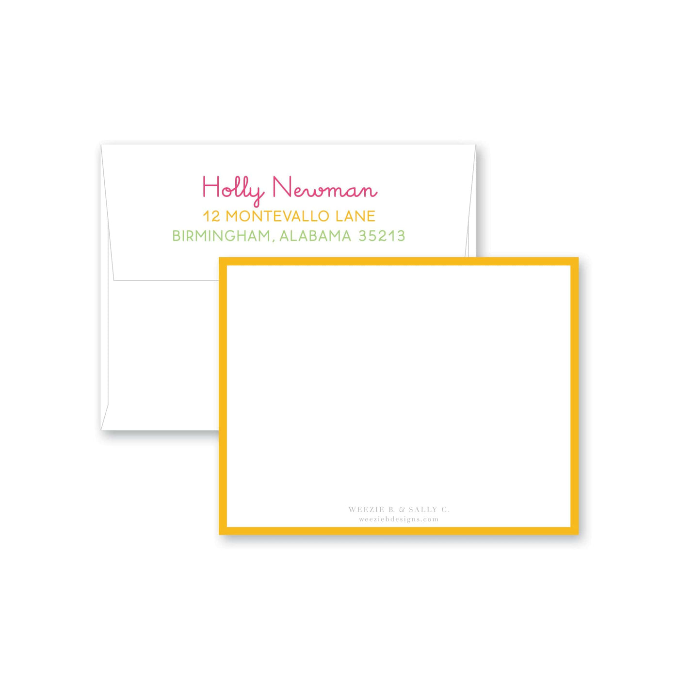 Rainbow Stripes Flat Note Card