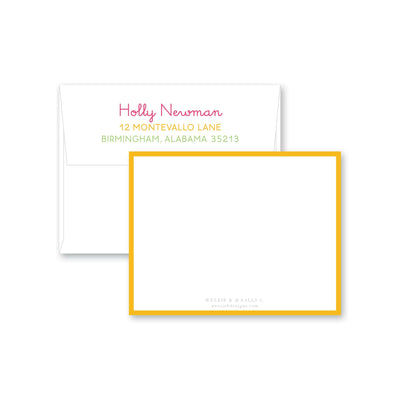 Rainbow Stripes Flat Note Card