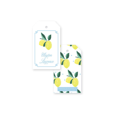 Lemon Polka Dot Gift Tag