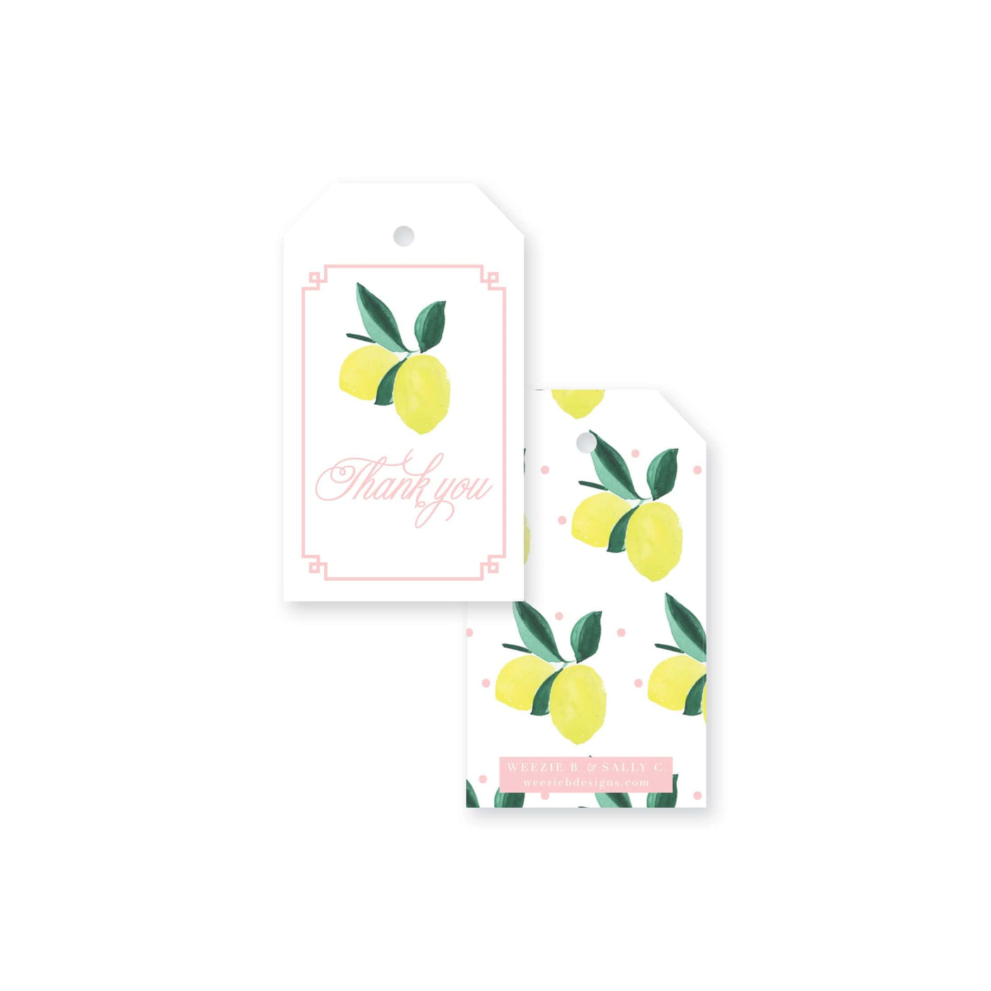 Lemon Polka Dot Gift Tag