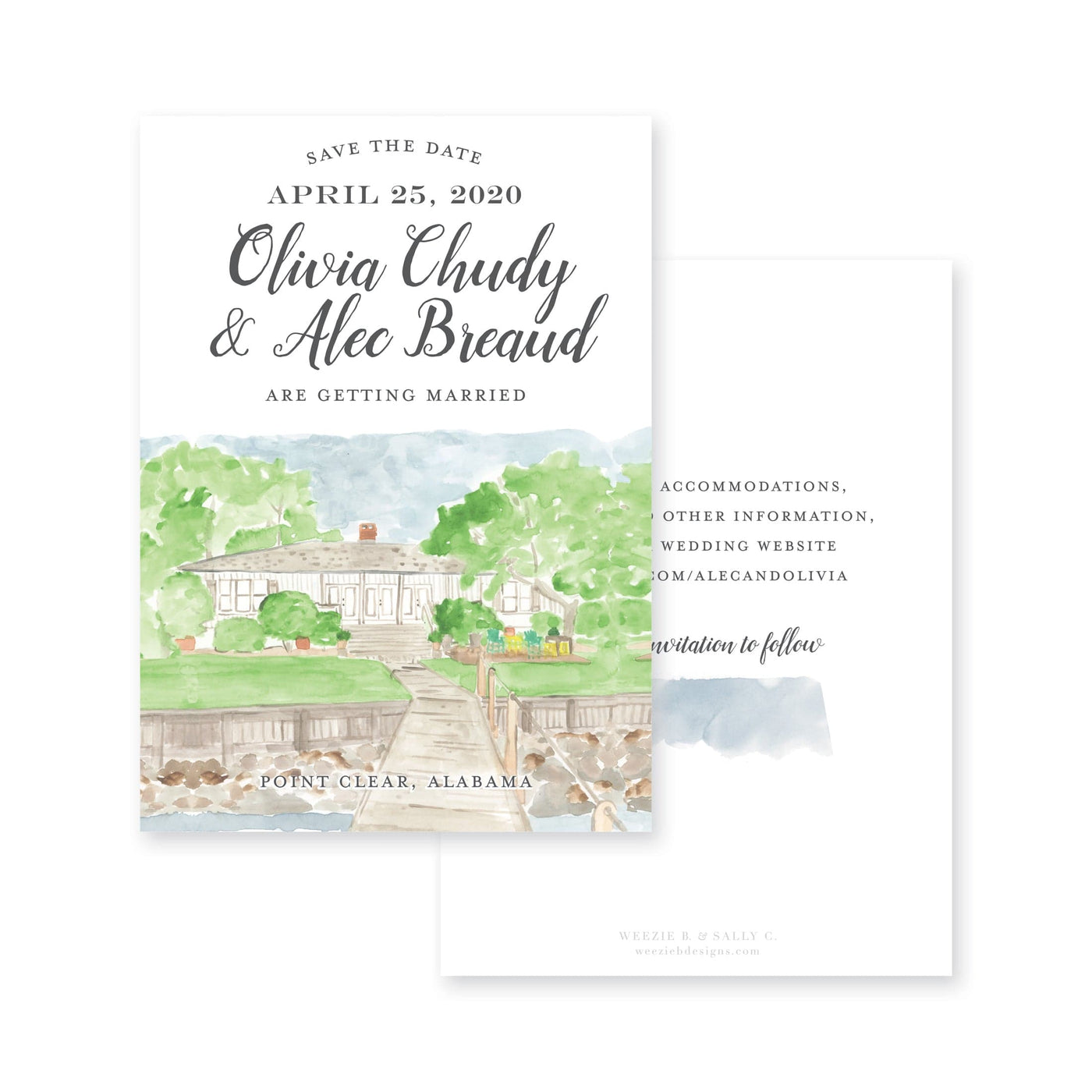 Watercolor Venue Save-the-Date