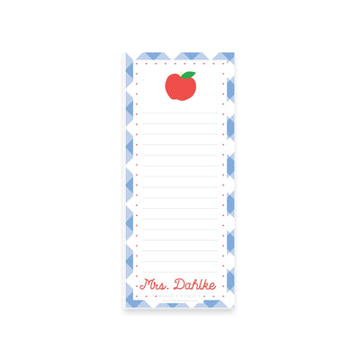 Apple Gingham Notepad