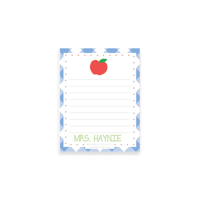 Apple Gingham Notepad