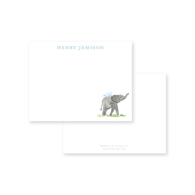 Baby Elephant Flat Note Card