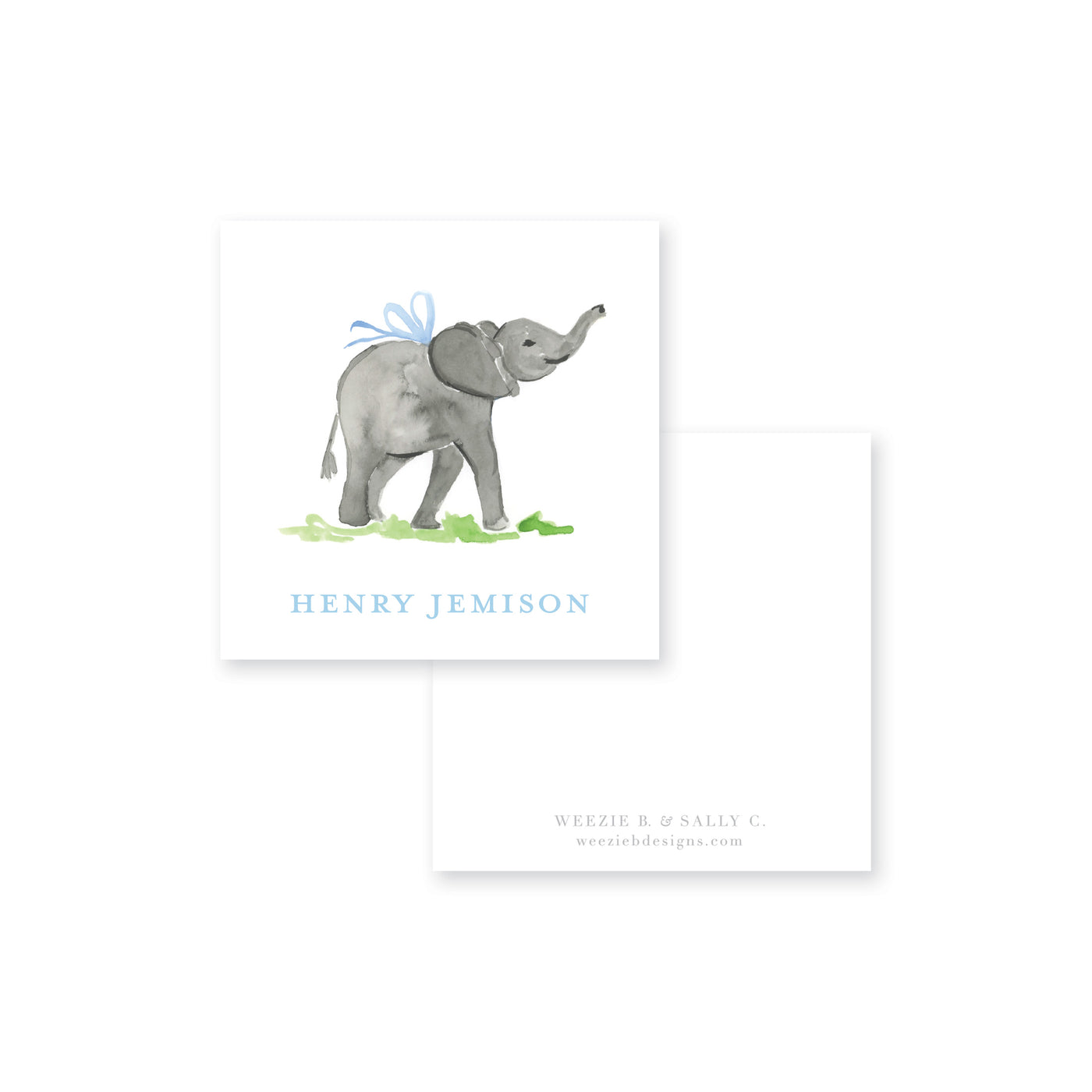 Baby Elephant Calling Card