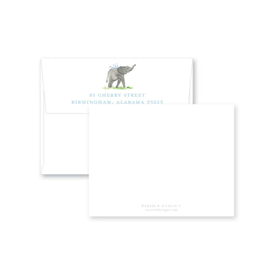 Baby Elephant Flat Note Card