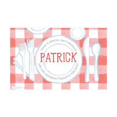 Simple Stripes First & Last Day Laminated Sign | Placemat