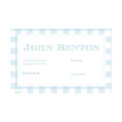 Simple Gingham First & Last Day Laminated Sign | Placemat