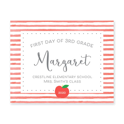 Simple Stripes First & Last Day Sign