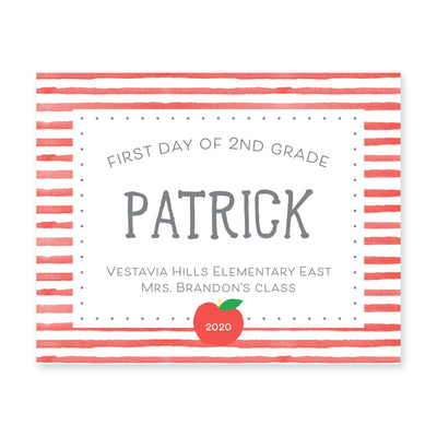 Simple Stripes First & Last Day Sign