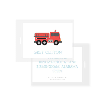 Sweet Fire Truck Bag Tag (2 min)