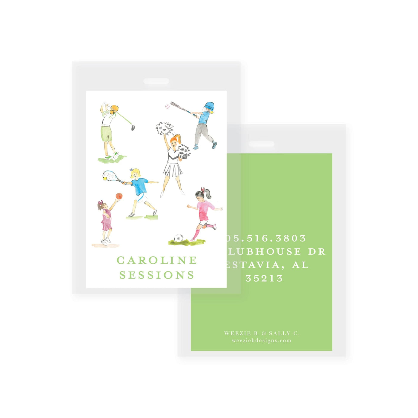 Sports Girls Bag Tag (2 min)