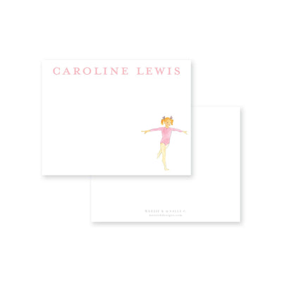 Gymnastics Dance Small Flat Note Card