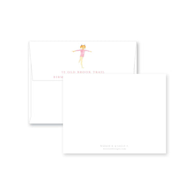 Gymnastics Dance Small Flat Note Card