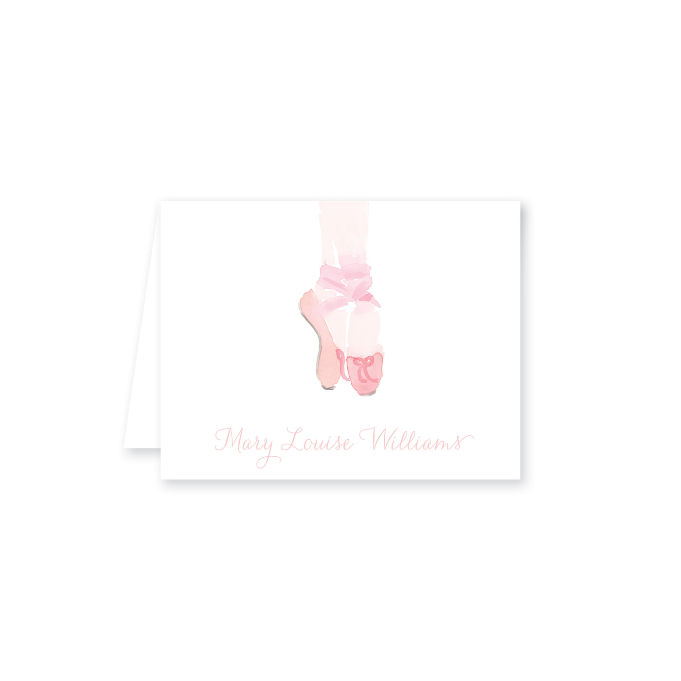 Ballet Watercolor Folded Note Card