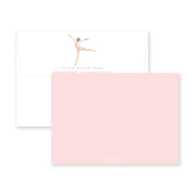 Gymnastics Dance Border Flat Note Card