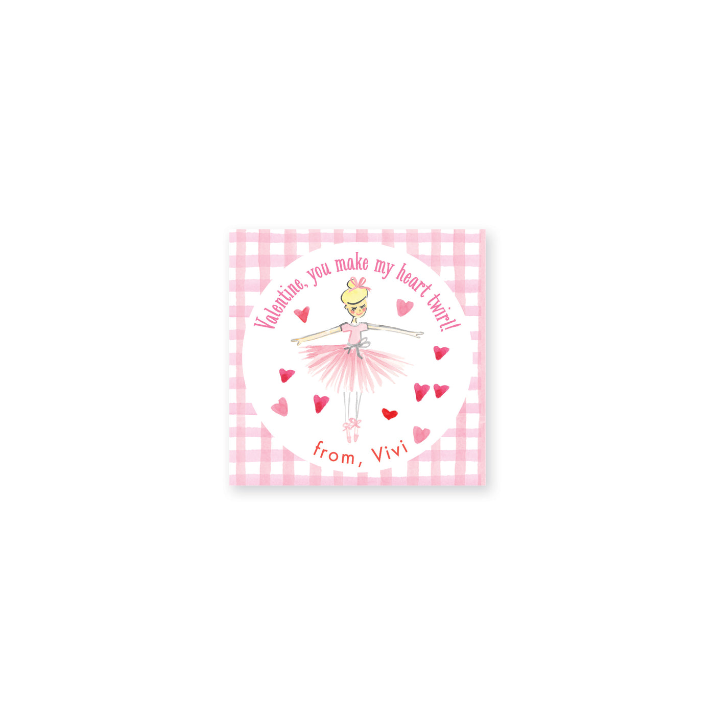 Ballet Watercolor Valentine
