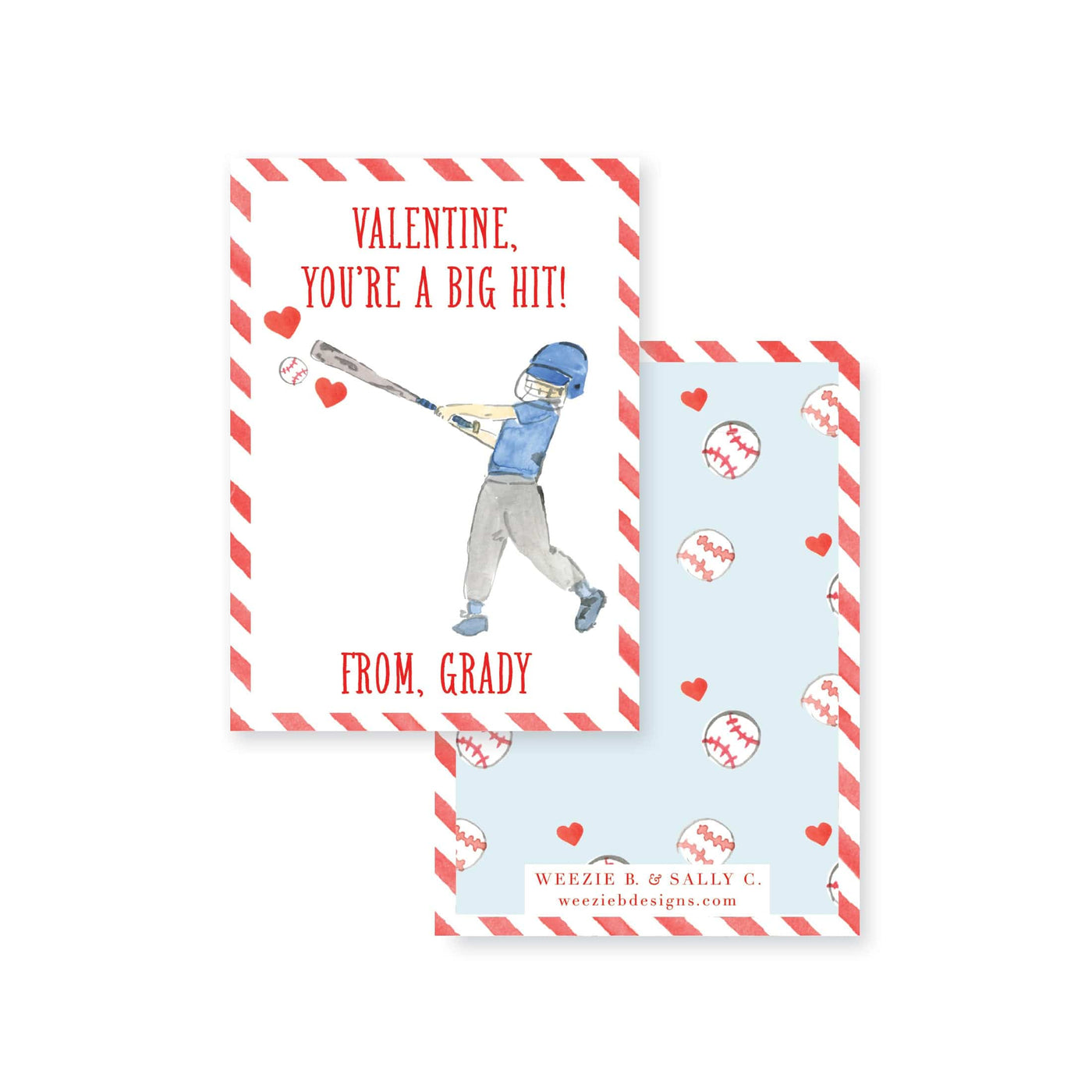 Baseball Big Hit Valentines