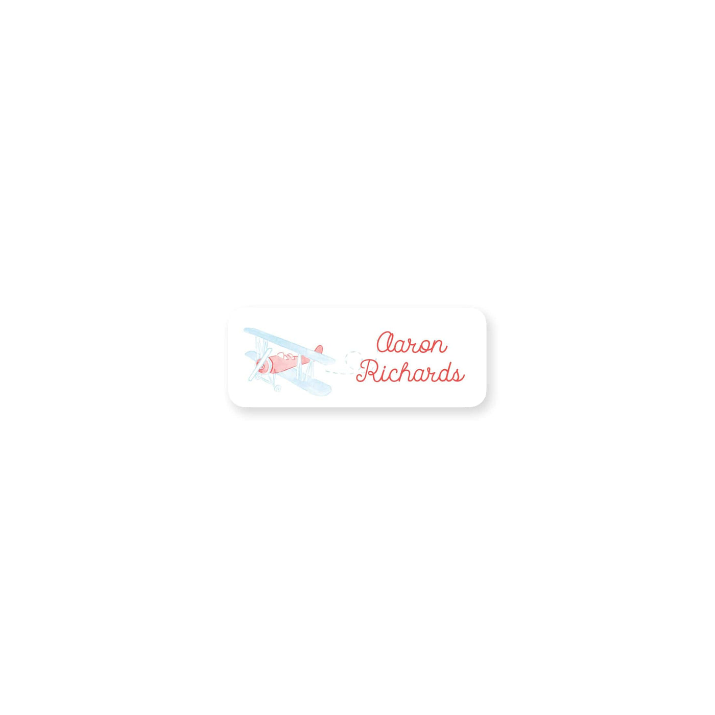 Biplane Fly On Over Permanent Stickers