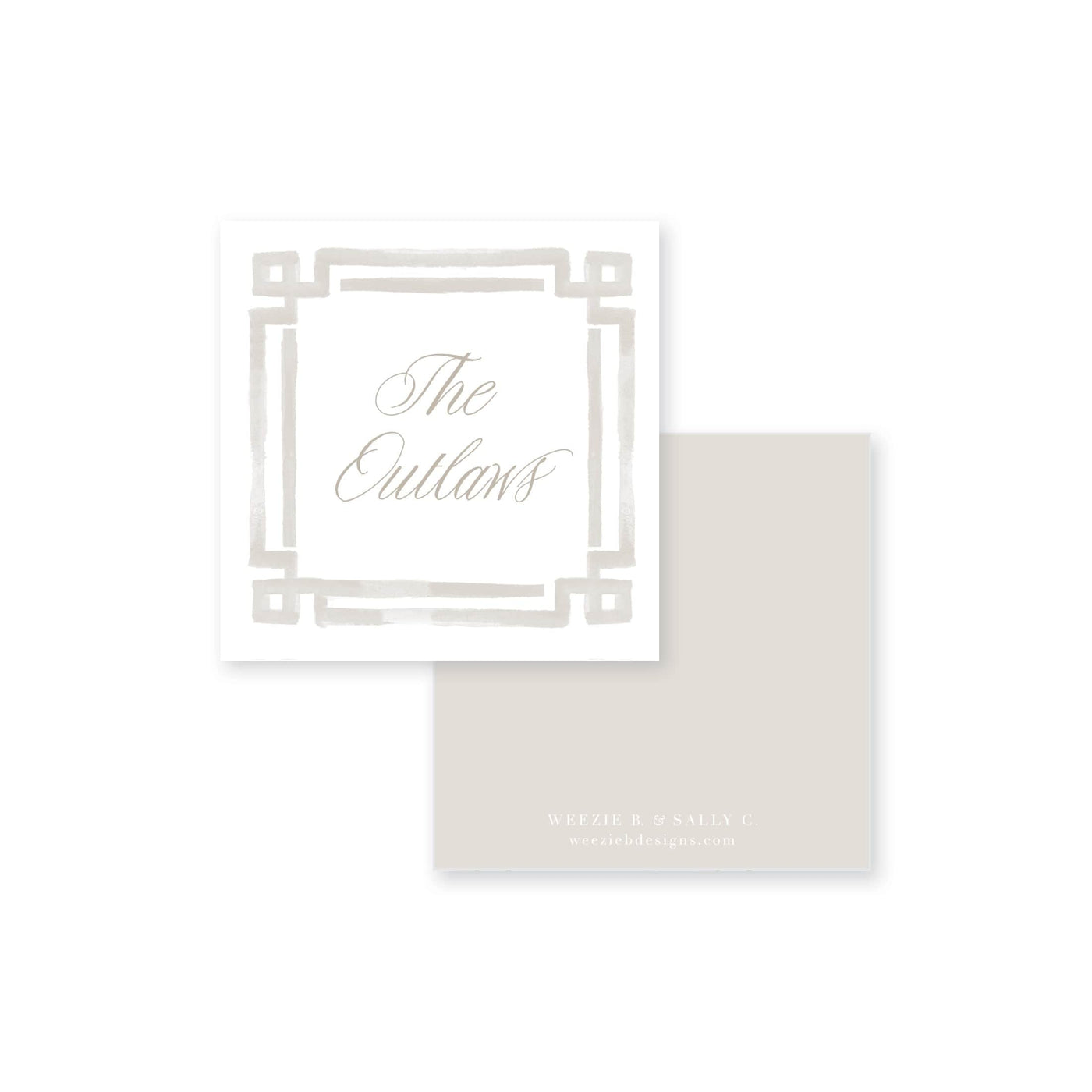 Bold Double Border Calling Card