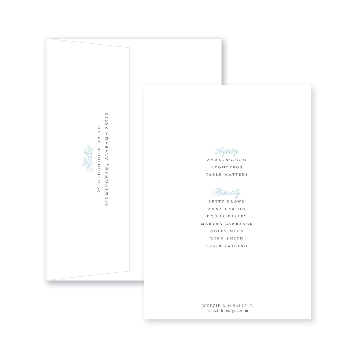 Bold Double Border Bridal Shower