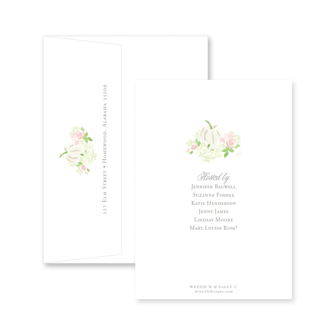 Pumpkin Floral Wreath Bridal Shower