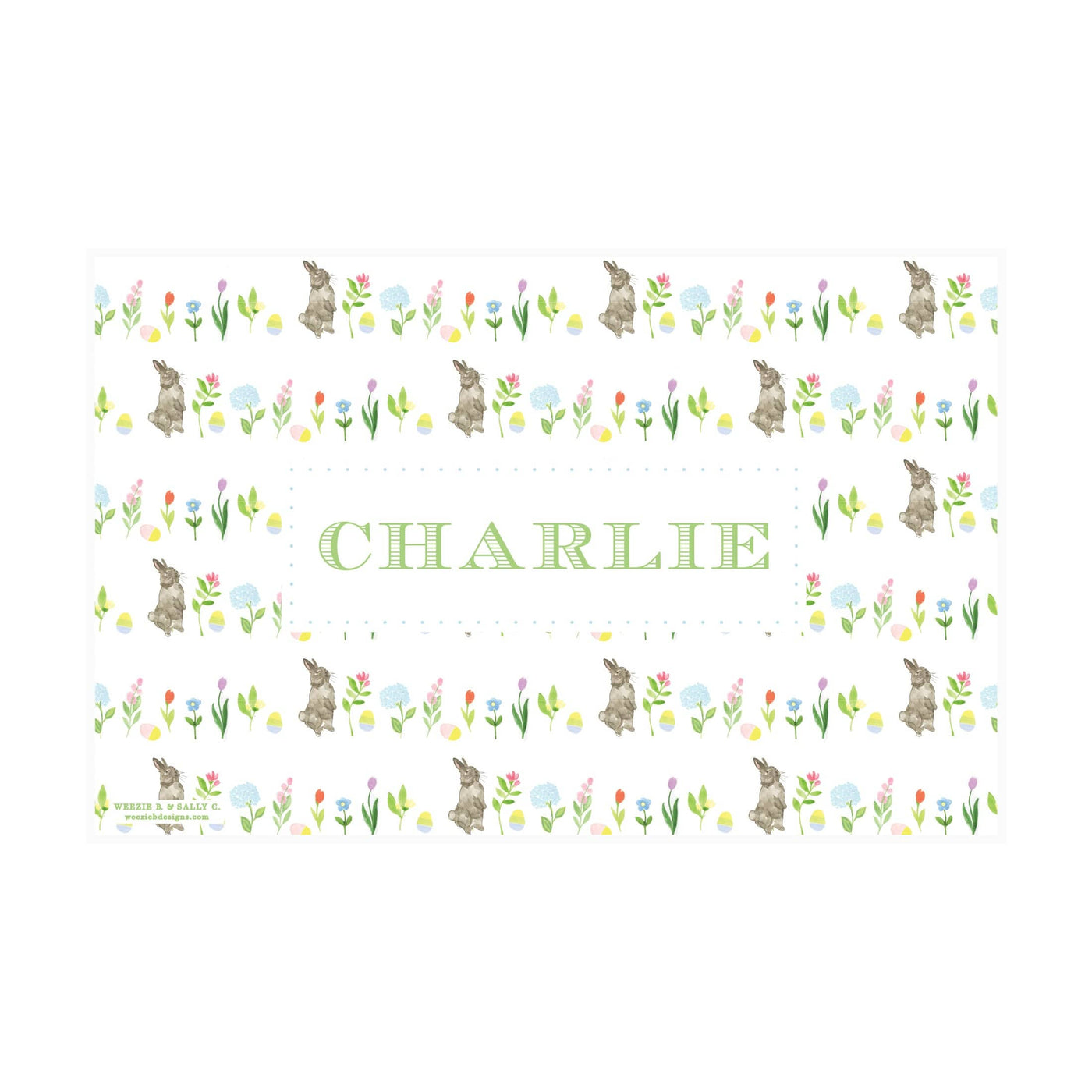 Easter Flowers Bunny Placemat