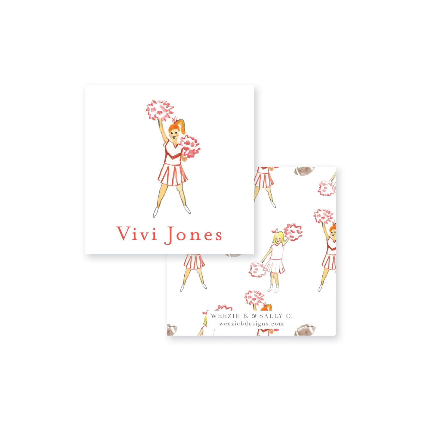 Cheer Watercolor Calling Card