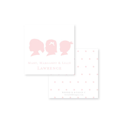 Sweet Sibling Silhouette Calling Card