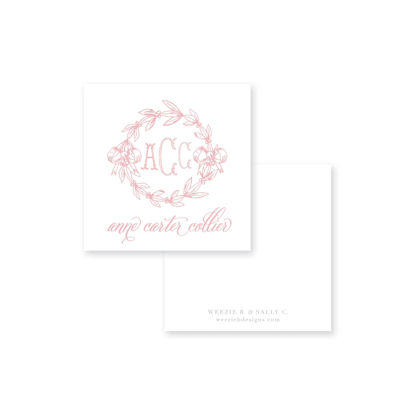 Victorian Wreath Calling Card