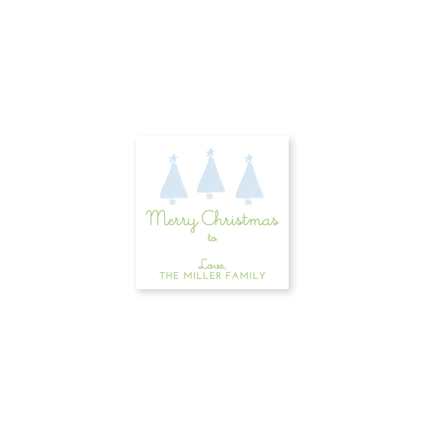 Cool Calm Trees Christmas Stickers