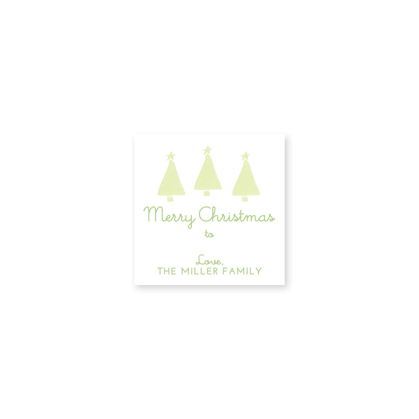 Cool Calm Trees Christmas Stickers