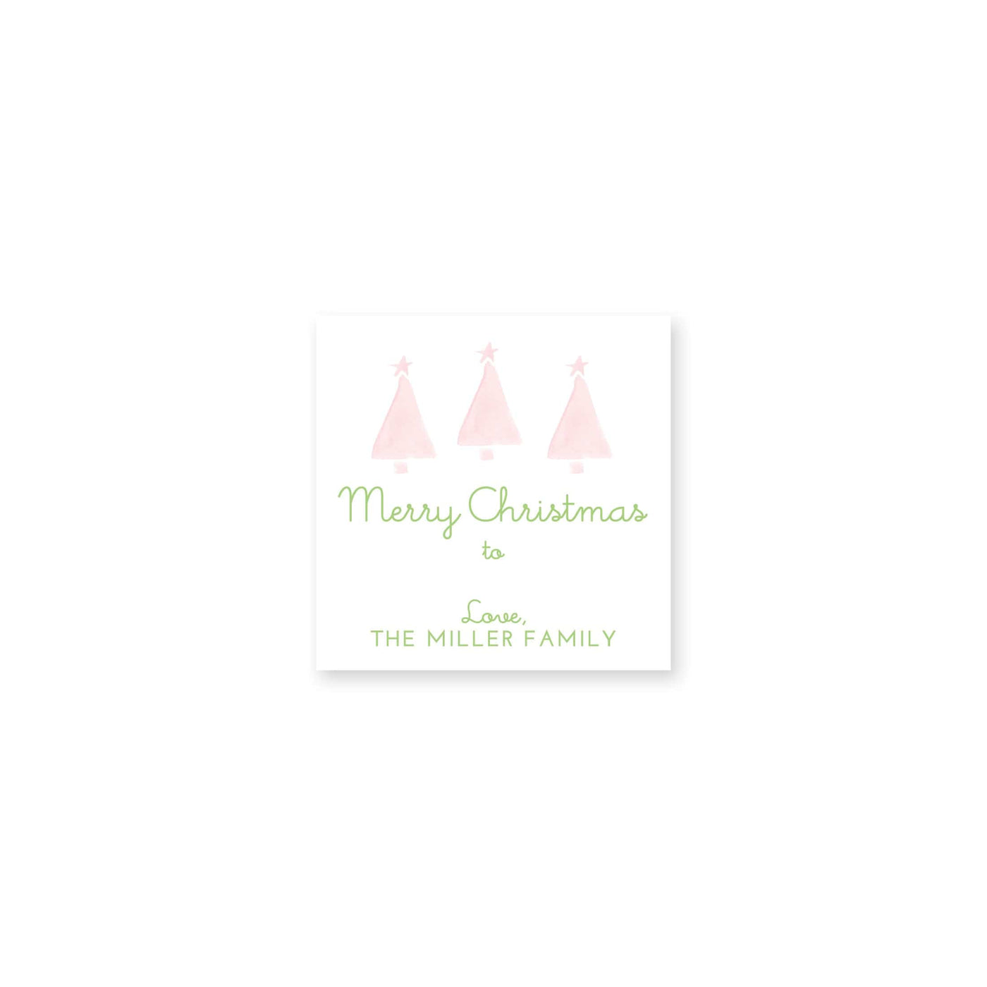 Cool Calm Trees Christmas Stickers