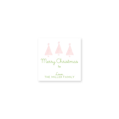 Cool Calm Trees Christmas Stickers