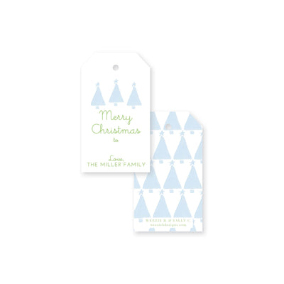 Cool Calm Trees Christmas Tag