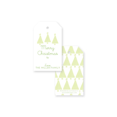 Cool Calm Trees Christmas Tag