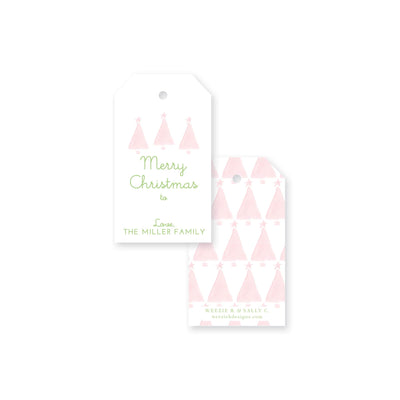 Cool Calm Trees Christmas Tag