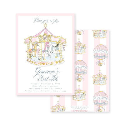Carousel Fête Hot Air Balloon Birthday